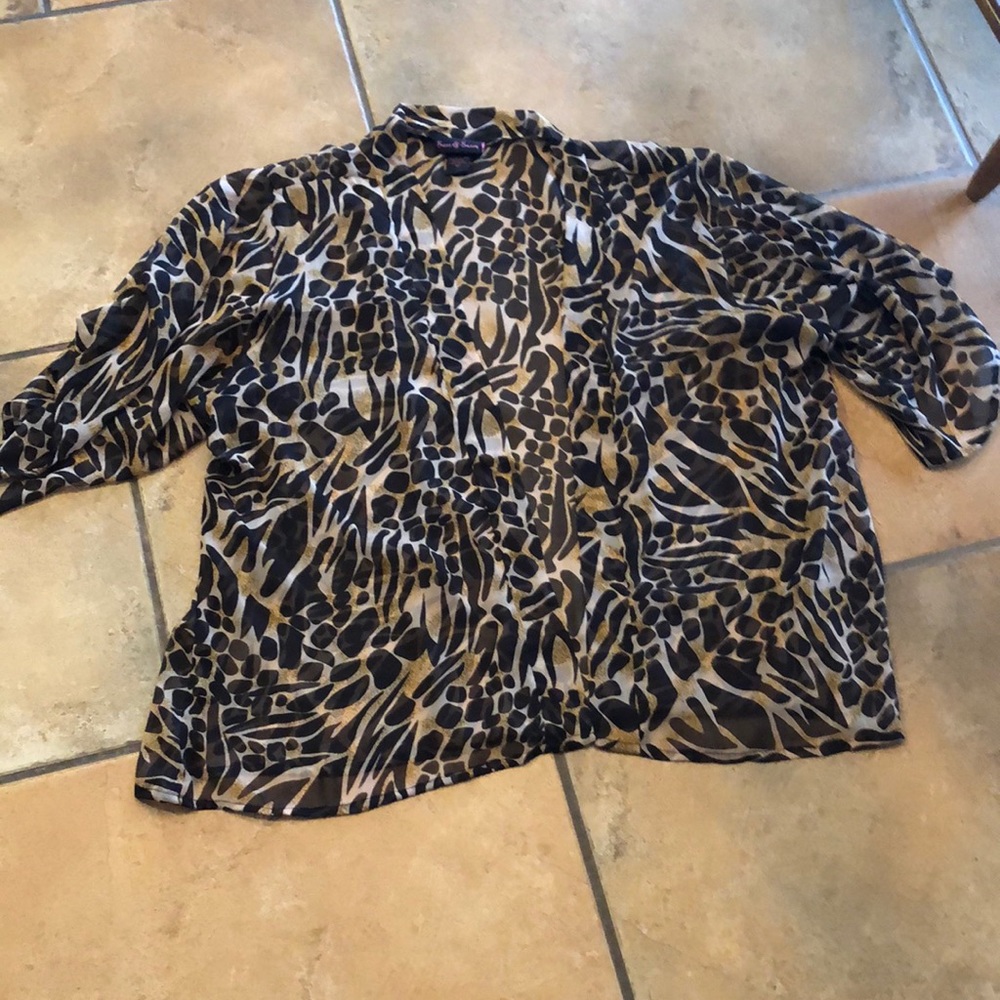 Leopard print sheet jacket